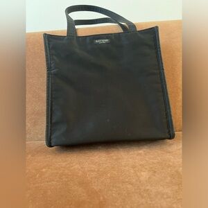 Used. Vintage. Black fabric/nylon Kate spade square tote.